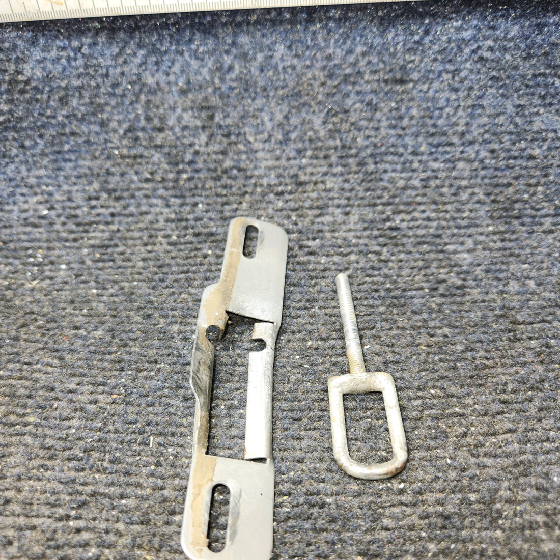 Used aircraft parts for sale, 63037-000 Piper PA32RT-300 Door Latch Plate with Loop Assembly