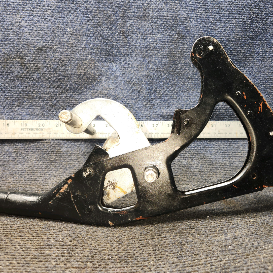 Used aircraft parts for sale, 0510166-6, 0510171-1 Cessna 172 E Flap Lever Assembly with Ratchet