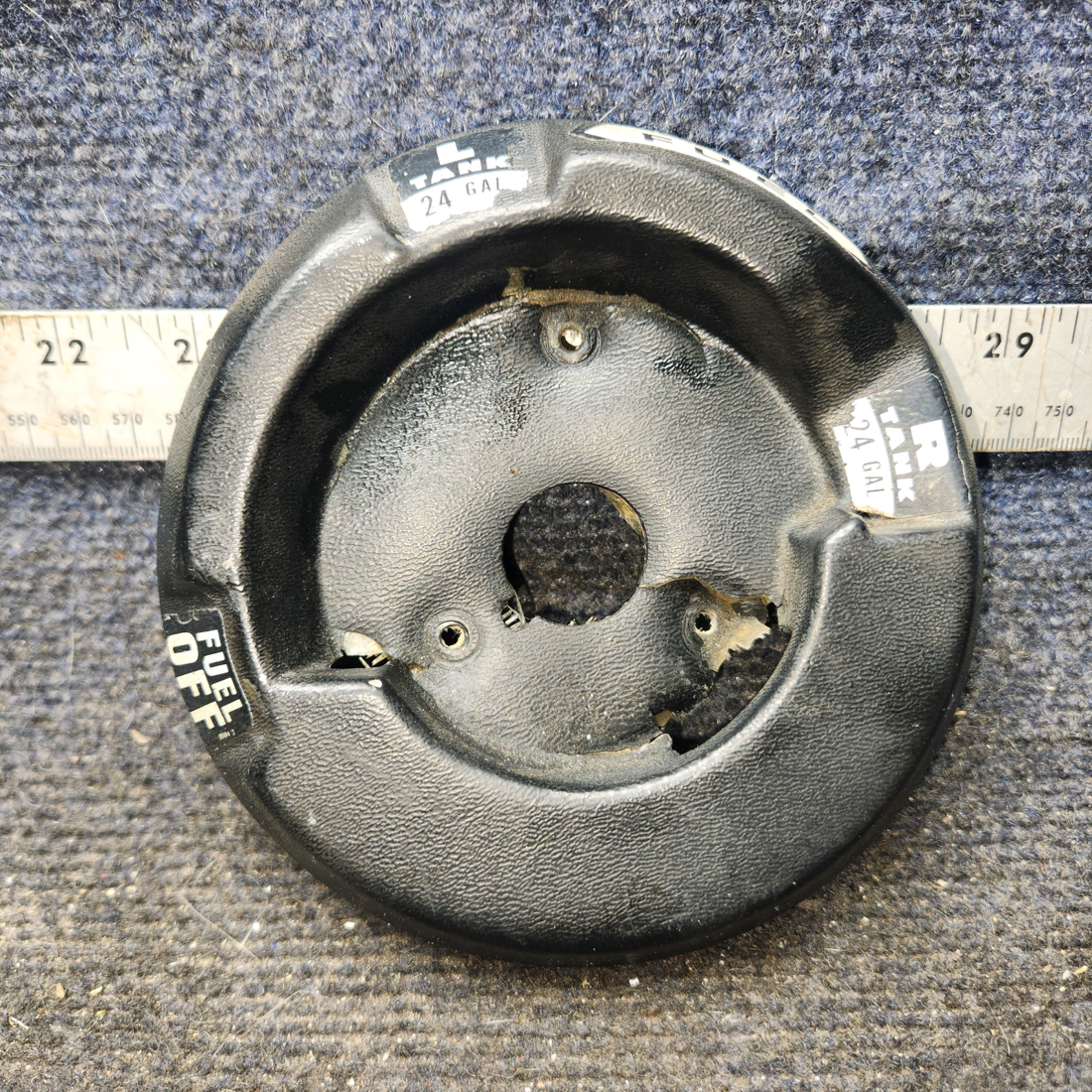 Used aircraft parts for sale, 99635-009 piper PA-28-181 Fuel Selector Cover Assembly