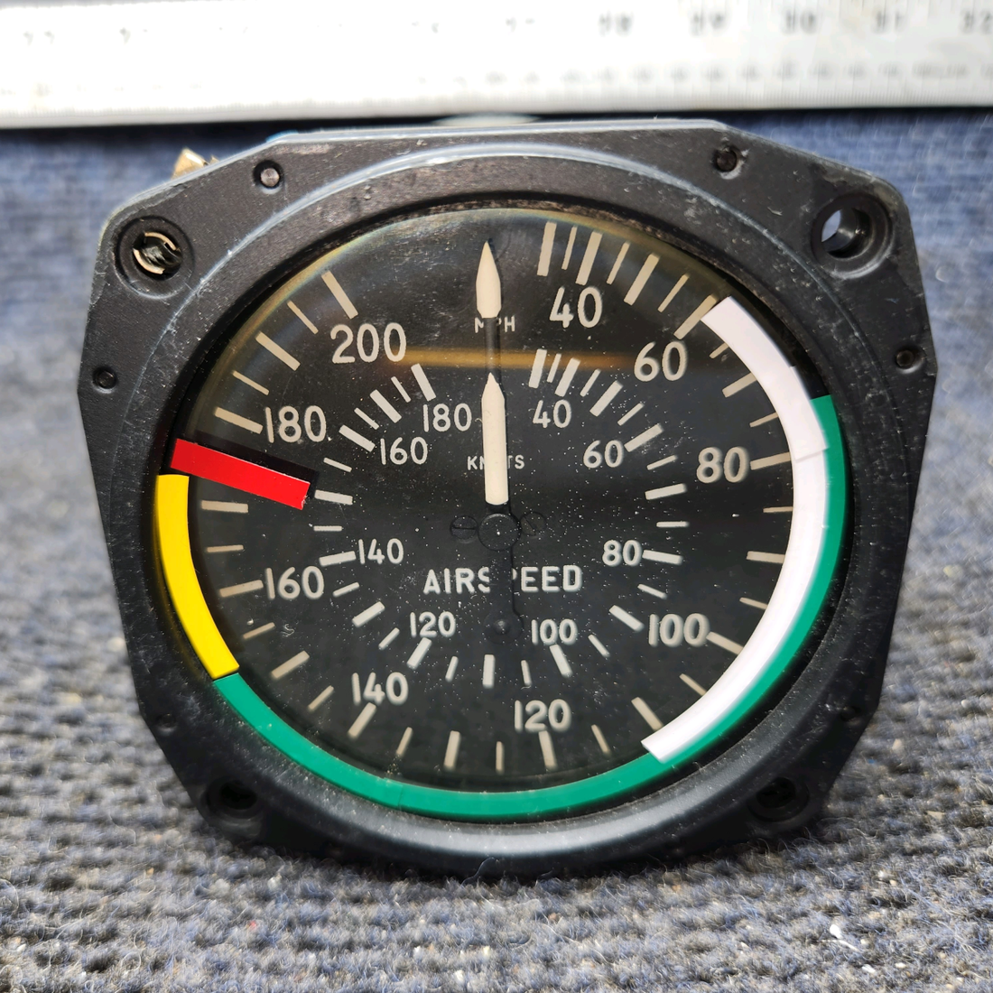 Used aircraft parts for sale, ASI208MN-3 Falcon Gauge Beechcraft C23 SUNDOWNER Dual Airspeed Indicator