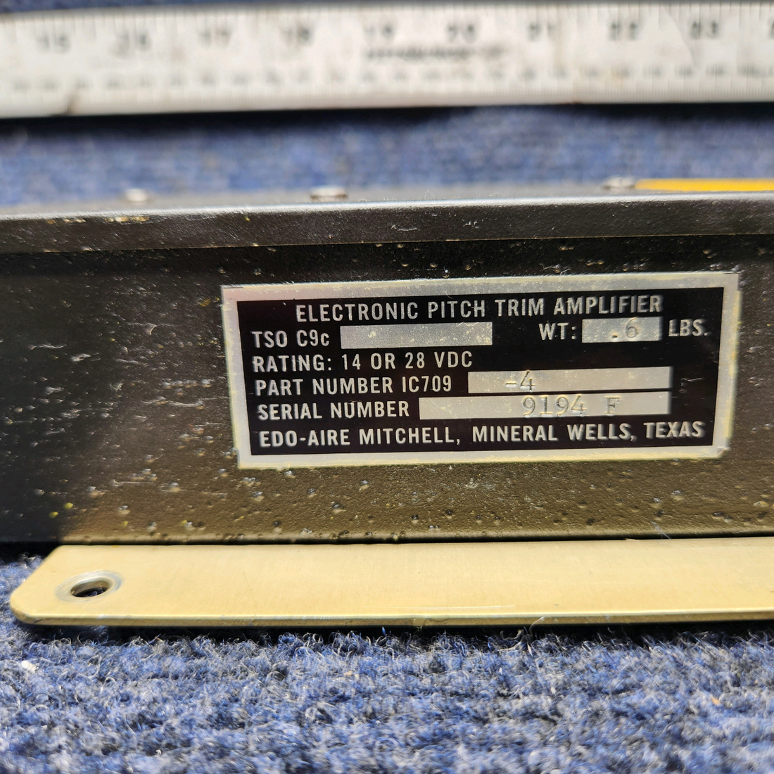 Used aircraft parts for sale, 1C709-4 EDO-AIRE MOONEY M20J MITCHELL ELECTRONIC PITCH TRIM AMPLIFIER  (14VOLT)