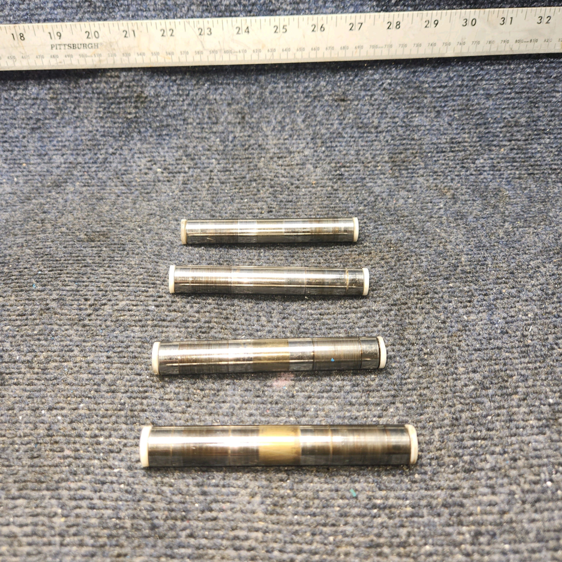 Used aircraft parts for sale, LW-13790 Lycoming O-320 Piper PA28-140 Rocker Valve Shaft with Button – Set of 4