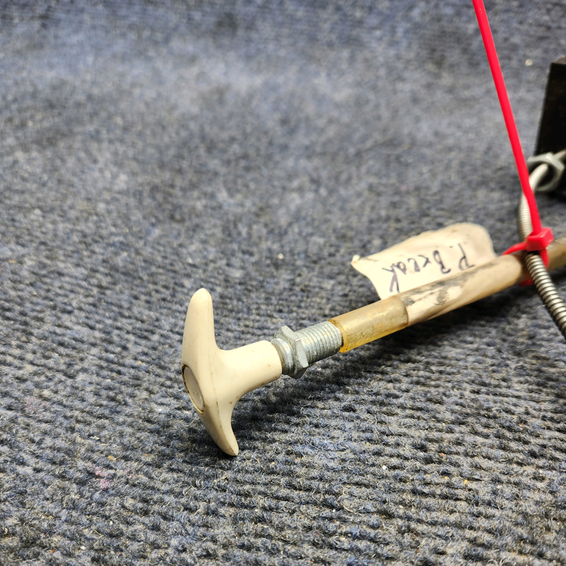 Used aircraft parts for sale, 35-380063-13 Beechcraft F33A PARKING BRAKE CONTROL CABLE ASSEMBLY (LENGTH: 59")