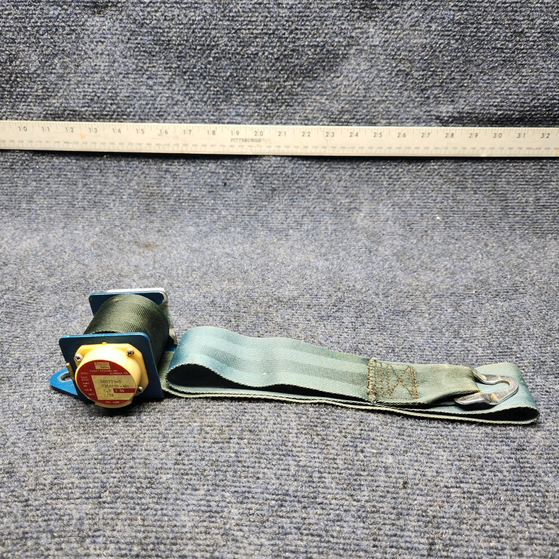 Used aircraft parts for sale, 7360191-405 America Safety Beechcraft C23 SUNDOWNER INERTIA REEL SEATBELT ASSY