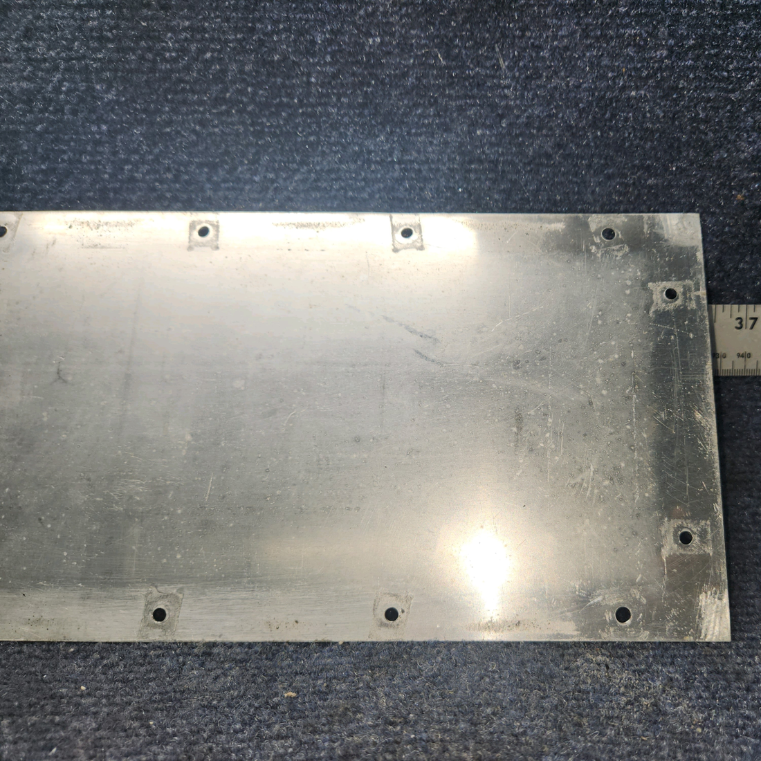 Used aircraft parts for sale, 63287-000 Piper PA28-140 Center Rear Top Tunnel Plate
