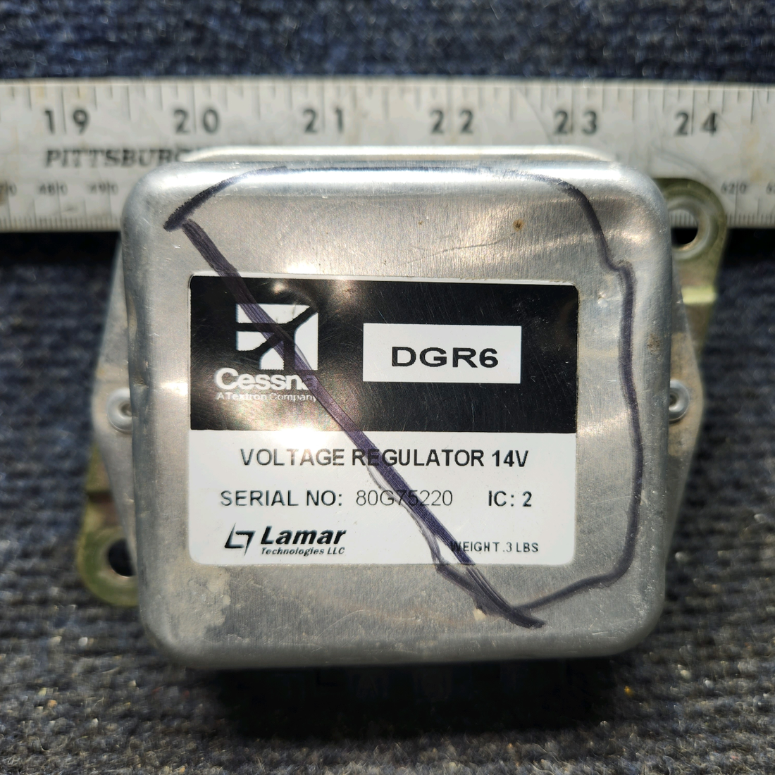 Used aircraft parts for sale, DGR6 Lamar Voltage Regulator (14V)
