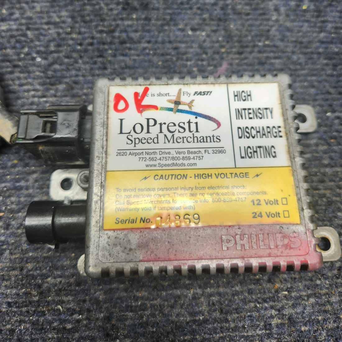 Used aircraft parts for sale, LSM-500-200-114 Beechcraft F33A LOPRESTI HIGH INTENSITY DISCHARGE LIGHT  SET (12V) NOSE LIGHT