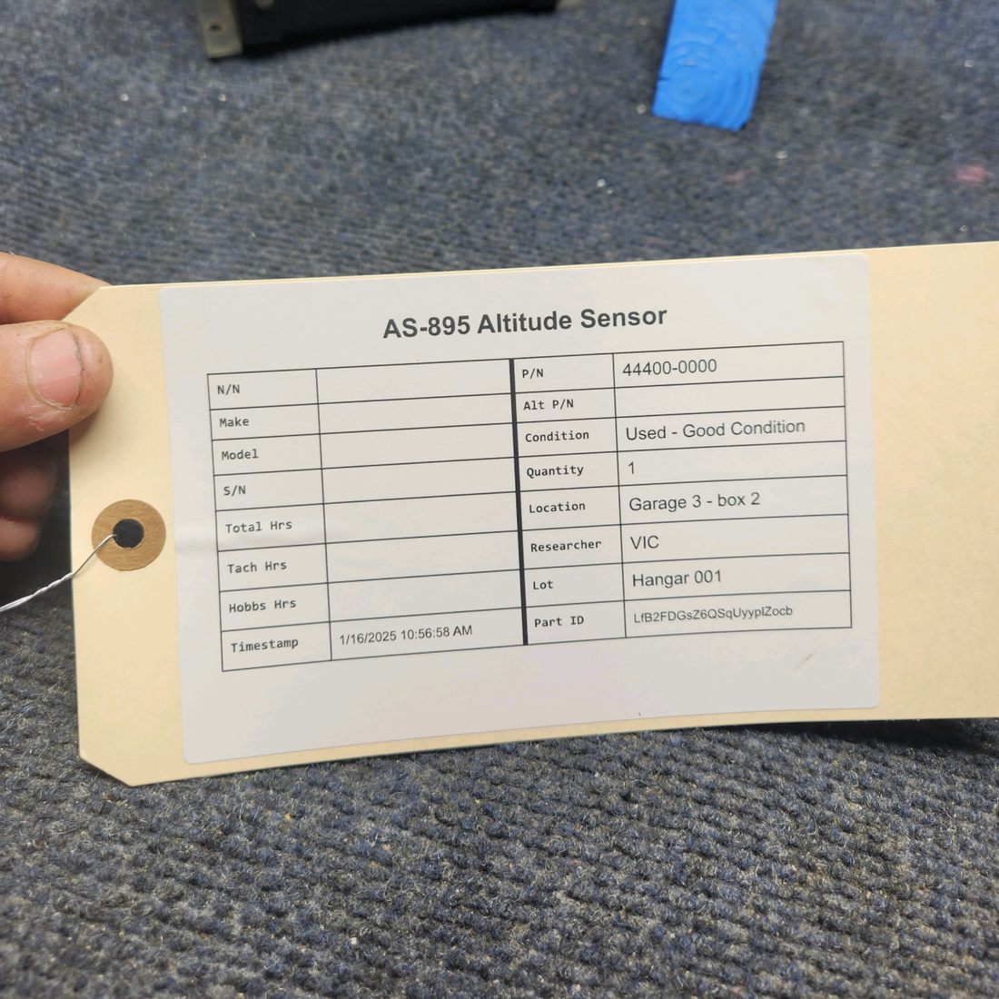 Used aircraft parts for sale, 44400-0000 ARC AS-895 ALTITUDE SENSOR