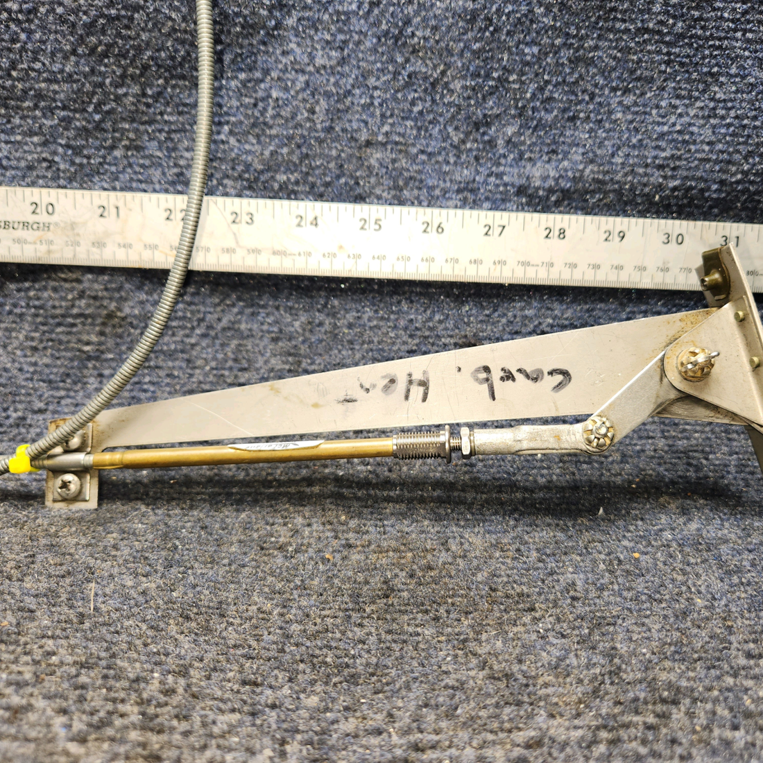 Used aircraft parts for sale, 66835-000 Piper PA28-140 Carburetor Heat Control Assy w Cable (Length: 49”)