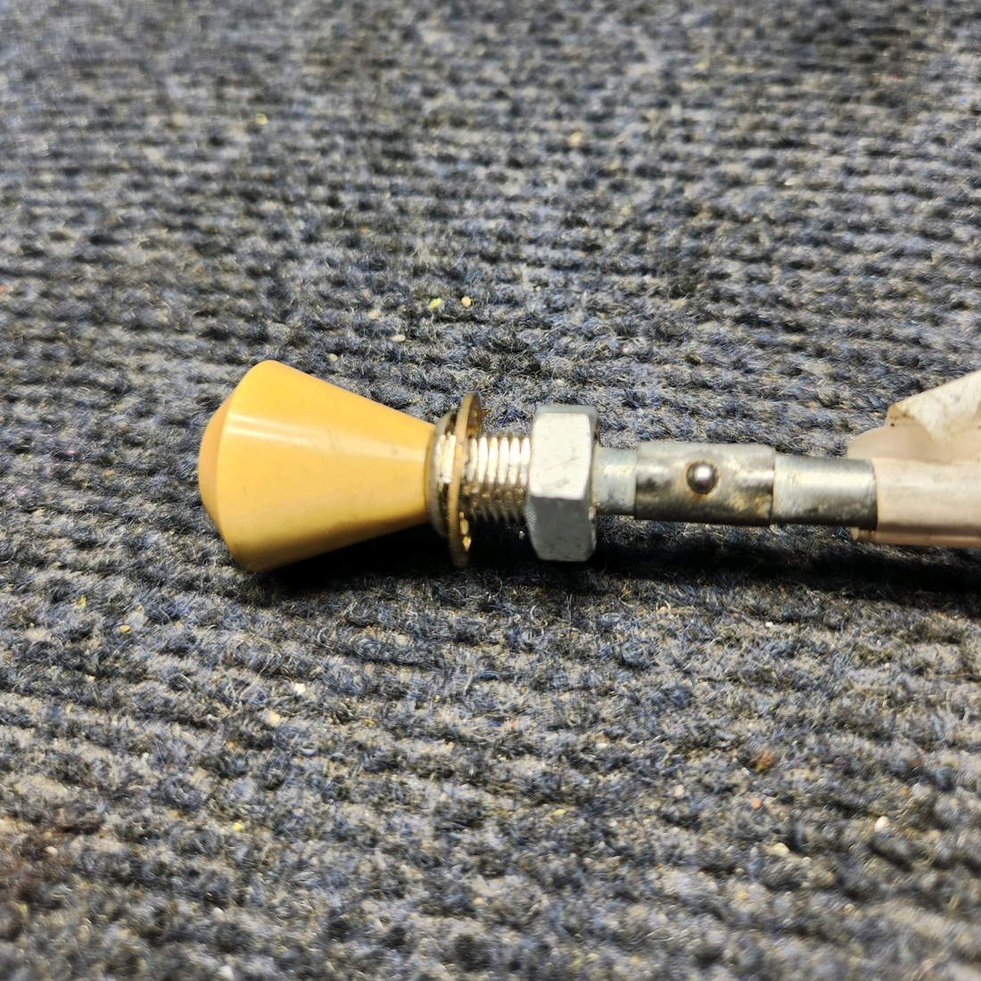 Used aircraft parts for sale, 35-380051-27 Beechcraft F33A AFT CABIN HEAT CONTROL CABLE ASSEMBLY (L: 46-1/4")
