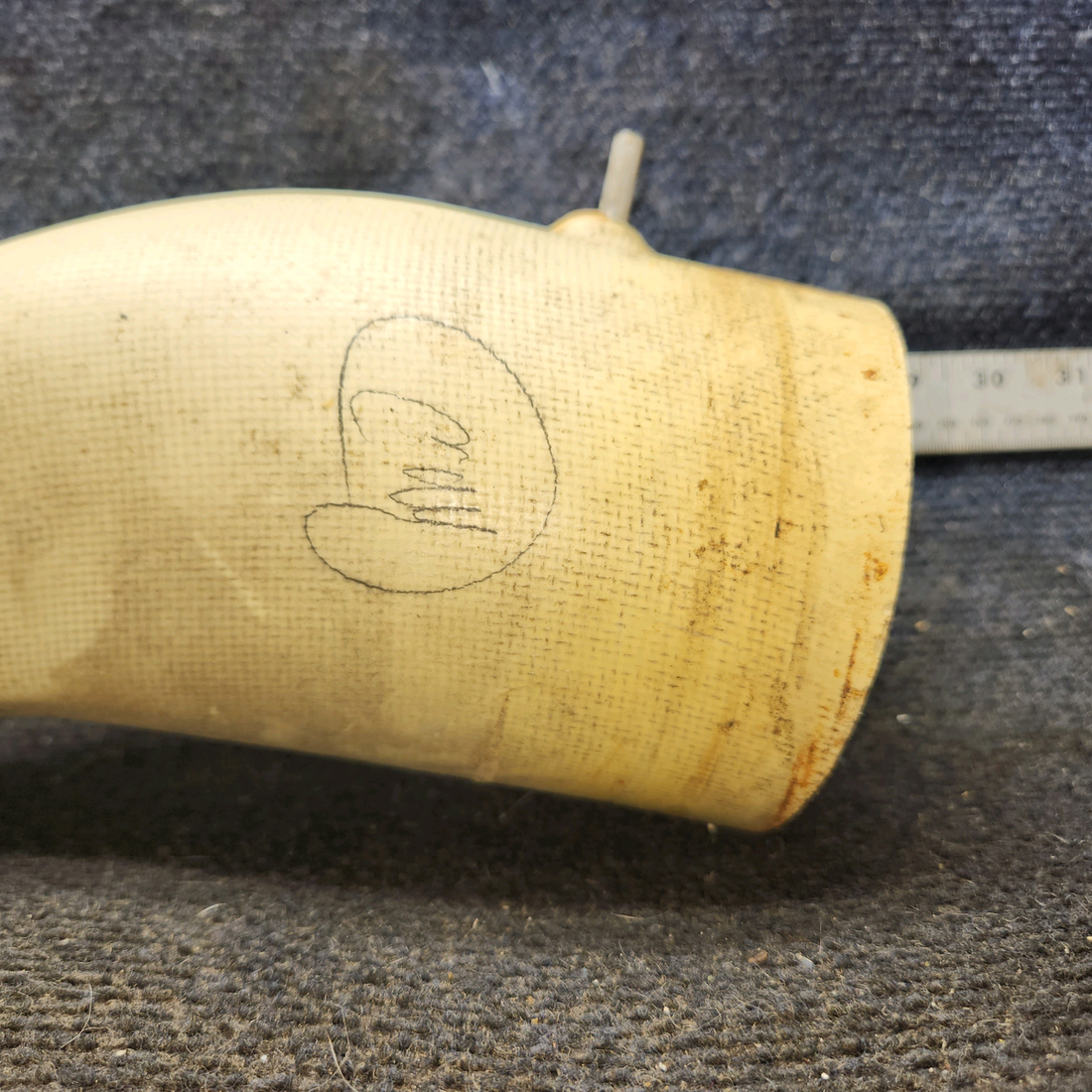 Used aircraft parts for sale, 79271-000 piper PA-28-181 Lower Air Duct Fitting Assembly