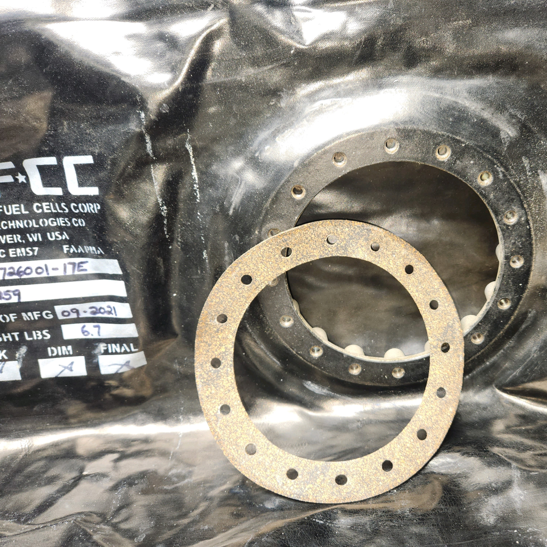 Used aircraft parts for sale, 0726001-17E Eagle Fuel Cells Cessna 182G Fuel Cell Bladder LH