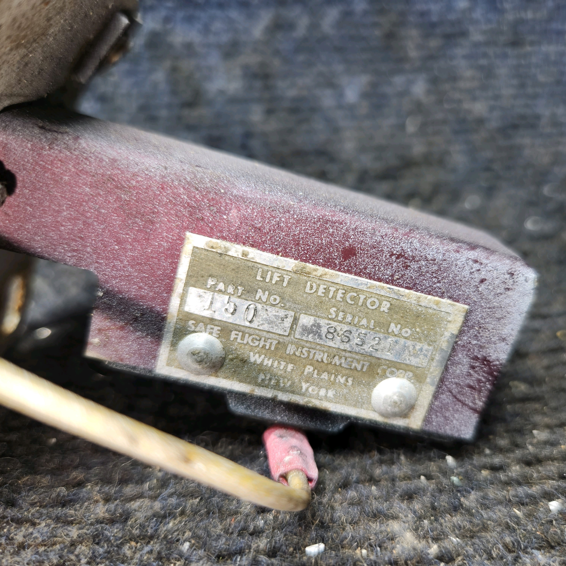Used aircraft parts for sale, 150 Cessna 172E Safe Flight Lift Detector