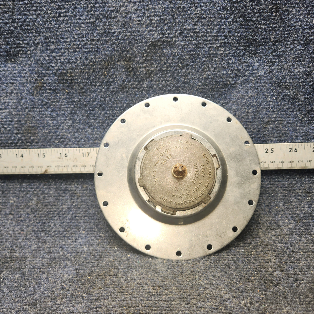 Used aircraft parts for sale, 431-9 Shaw Aero Piper Navajo Fuel Cap with Adapter