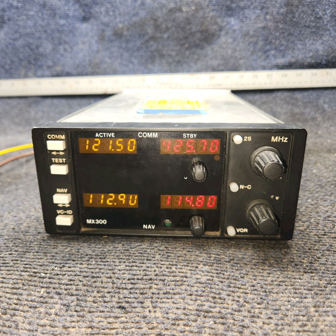 Used aircraft parts for sale, TKM MX300 TKM MX300 cessna 150G NAV/COM Radio with Tray and Connector – 14V