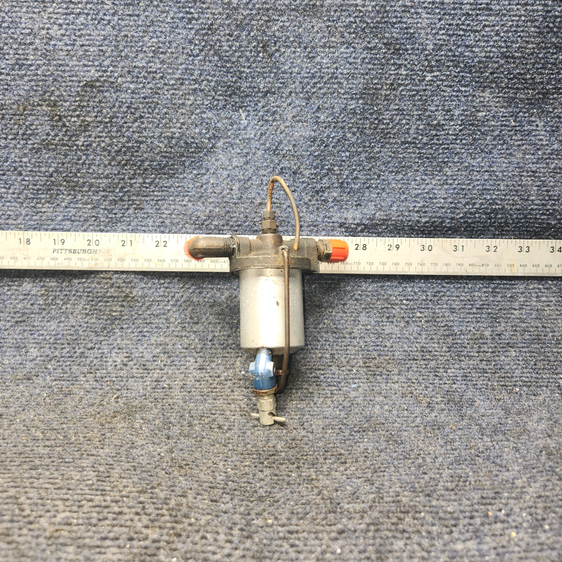 Used aircraft parts for sale, 63839-003 Piper PA28-140 Fuel Gascolator Assy. / Strainer