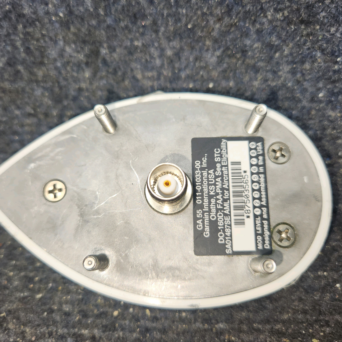 Used aircraft parts for sale, 011-01033-00 Garmin GA-55 Beechcraft C23 SUNDOWNER Communications Antenna