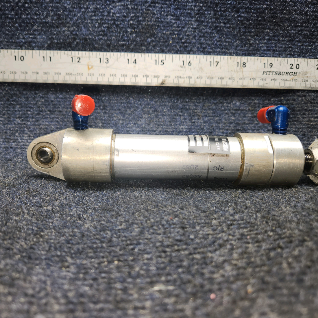 Used aircraft parts for sale, 169-380050-1 Beechcraft A24R Gerdes Steering Rod Actuator with Bracket