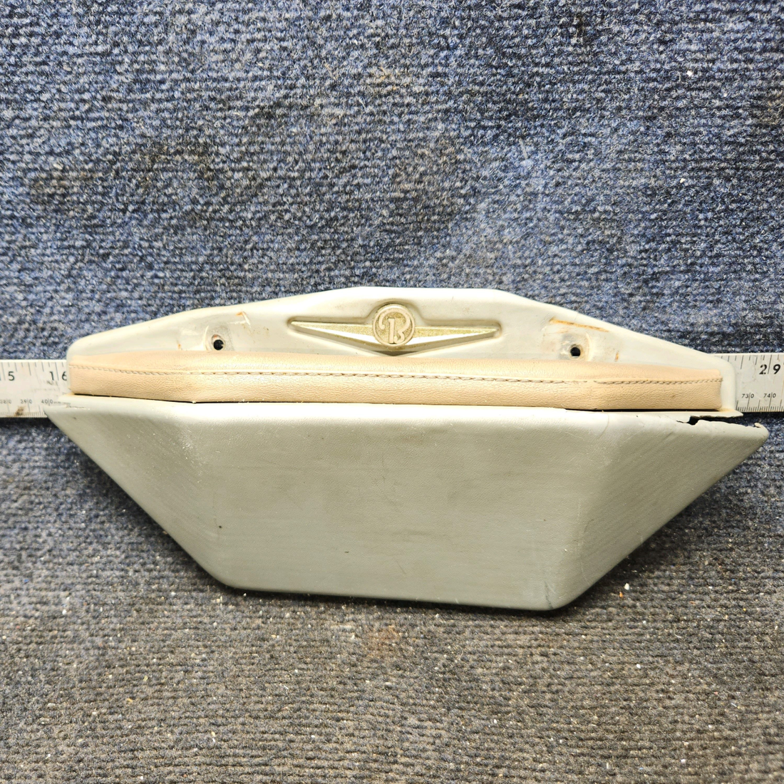 Used aircraft parts for sale, 33-534012-1, 33-534012-5, 35-534012-5 Beechcraft 35-33 Armrest Assembly – Gray/Beige