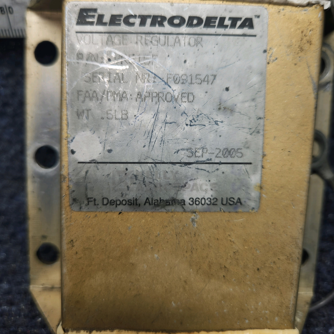 Used aircraft parts for sale, VR515F Cessna 172RG Voltage Regulator 28Volts