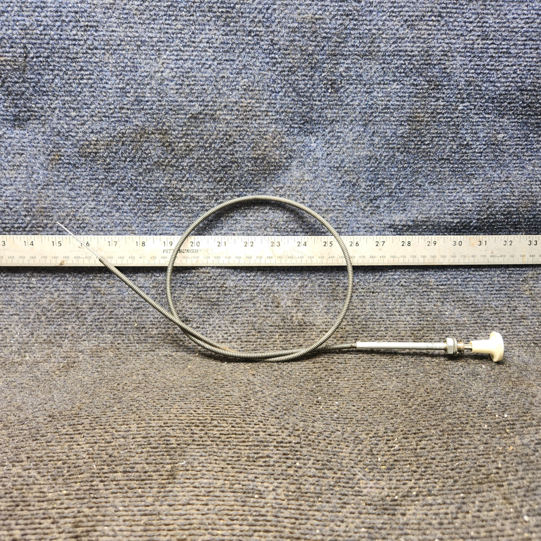 Used aircraft parts for sale, S1239-11 cessna 150G Cabin Heat Control Cable – 34.75 in