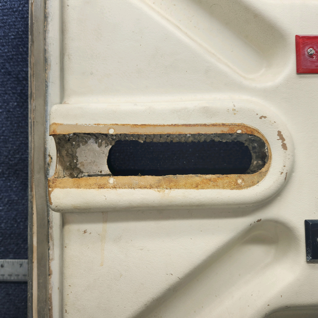 Used aircraft parts for sale, 169-430012-607 Beechcraft A24R Baggage Door Structure (Minus Latch) W/ Hinge