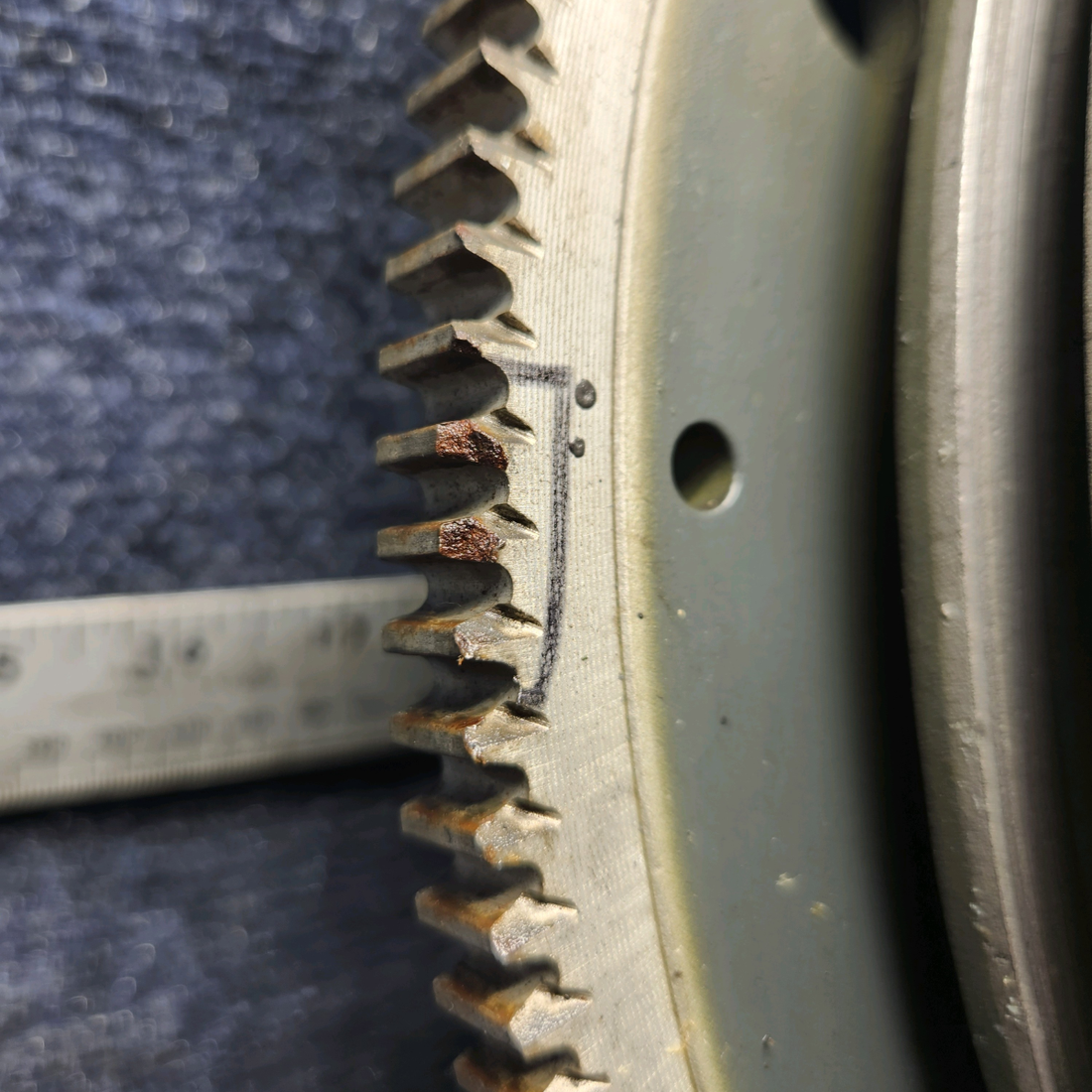 Used aircraft parts for sale, LW-16471 CESSNA C172RG STARTER RING GEAR ASSEMBLY TEETH: 149, 6 HOLES - 2 PLUGGED