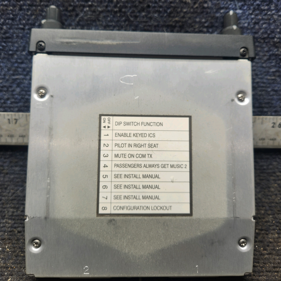 Used aircraft parts for sale, 011-03520-10 Garmin GMA-342 piper PA-28-181 Audio Panel with Tray (14/28 Volts)