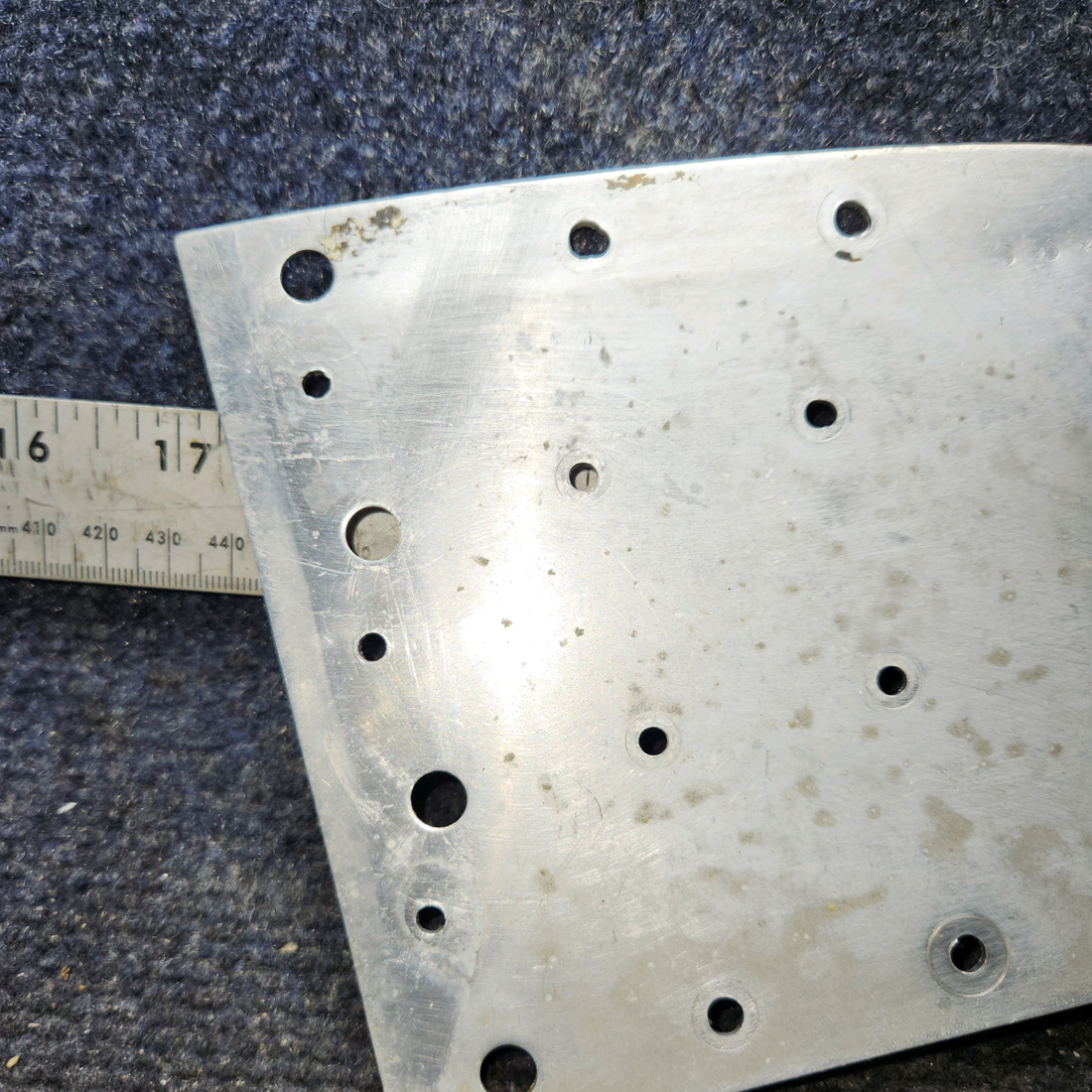 Used aircraft parts for sale, 0713495-14 Cessna 172E Bulkhead Plate reinforcement RH