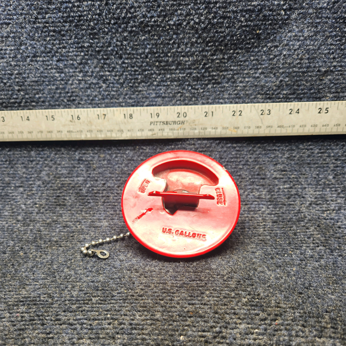 Used aircraft parts for sale, 531-046 Beechcraft F33A SHAW AERO FUEL CAP ASSEMBLY (COLOR:RED)