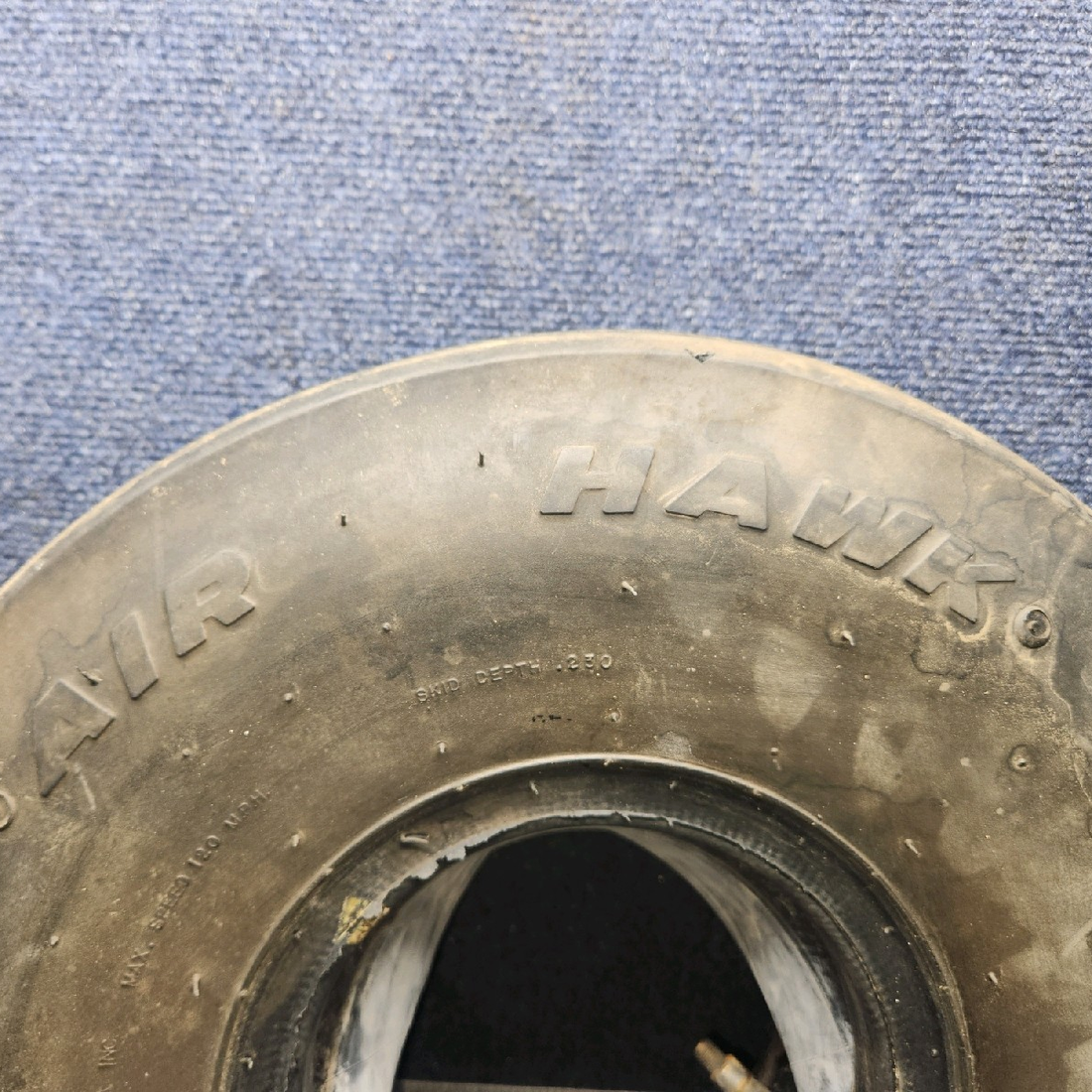 Used aircraft parts for sale, 30843 Air Hawk piper PA-28-181 6.00-6 4-Ply Type III Aircraft Tire with Tube