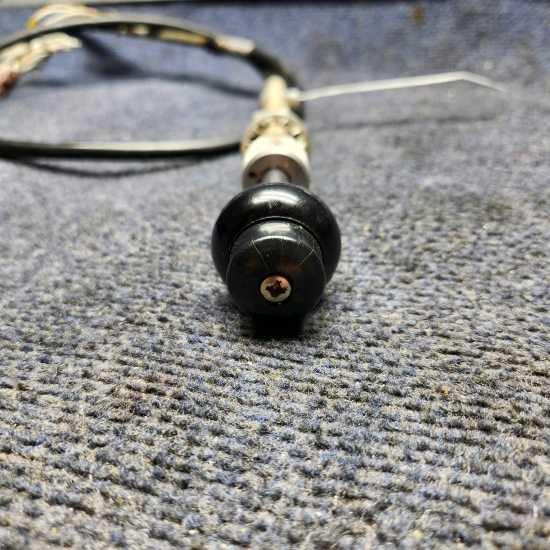 Used aircraft parts for sale, 35-944046-5 Beechcraft F33A THROTTLE CONTROL CABLE VERNIER (LENGTH: 52-3/4")