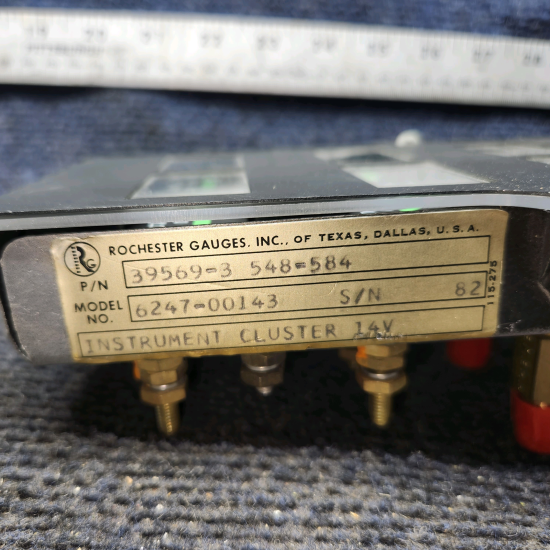 Used aircraft parts for sale, 39569-003 Rochester Gauges Piper PA34-220T Intrument Gauge Cluster (12V)