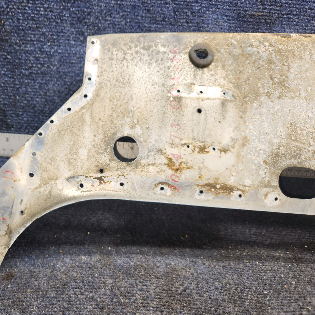 Used aircraft parts for sale, 0511000-43 Cessna 172E FWD Fuselage Rib LH has a crack