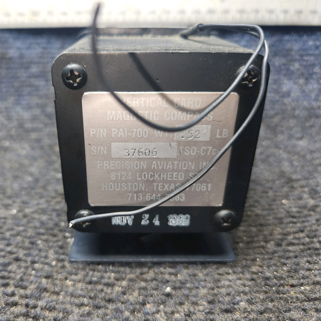 Used aircraft parts for sale, PAI-700 Precision Aviation PAI-700 Cessna 182G Vertical Card Magnetic Compass Indicator