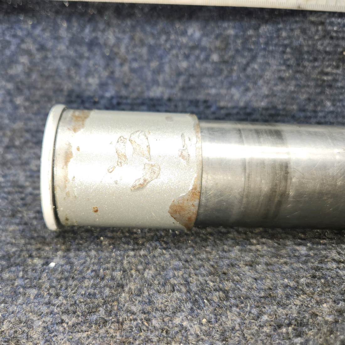 Used aircraft parts for sale, 86062-086 / 20825-000 PIPER PA-24-250 Landing Gear Wheel Axle Tube Assembly w Spacers & Ferrules