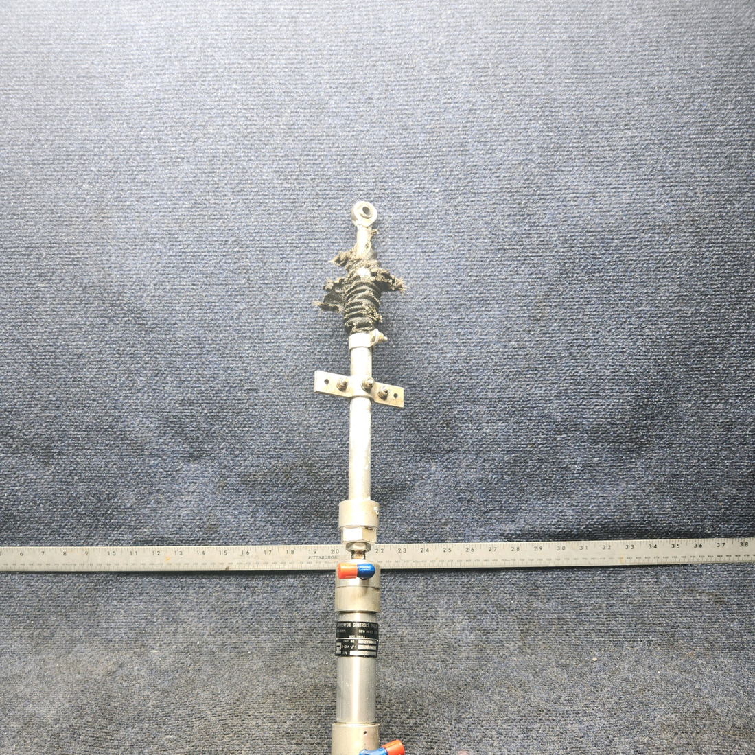 Used aircraft parts for sale, 169-380050-1 Beechcraft A24R Gerdes Steering Rod Actuator with Bracket