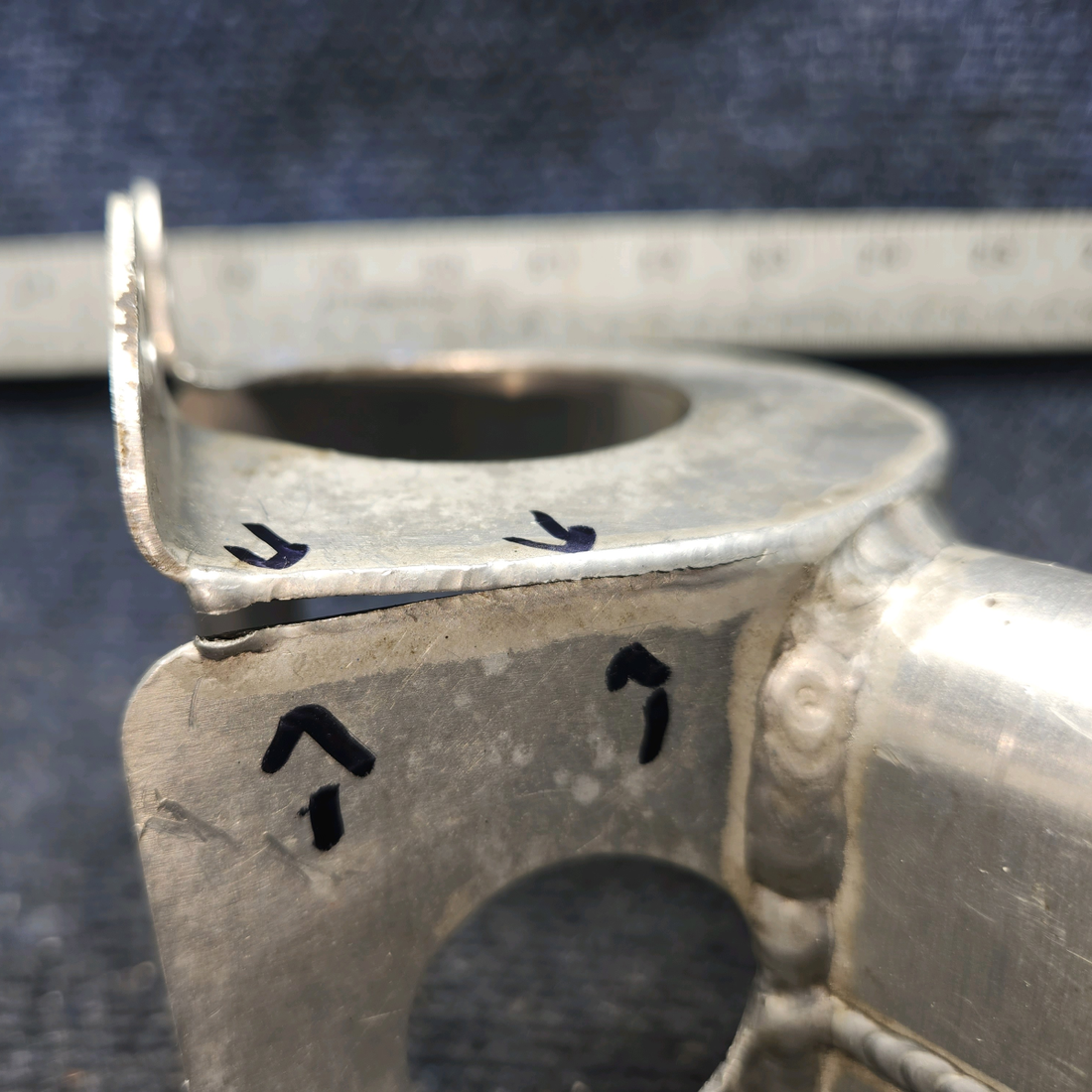 Used aircraft parts for sale, 63422-000 Piper PA28-140 Fuel Pump Baffle - has a crack on weld