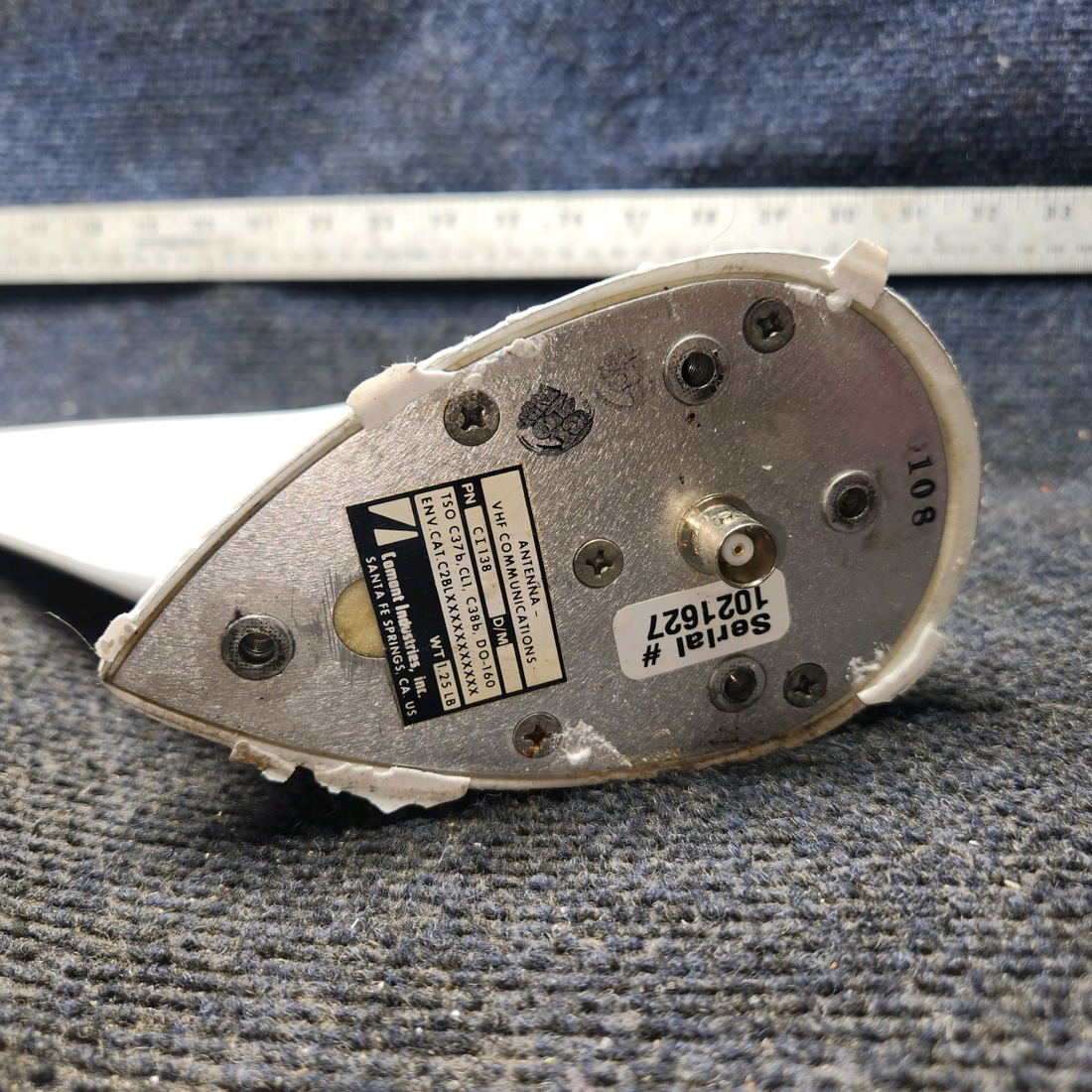 Used aircraft parts for sale, CI-138 Comant Beechcraft 35-33 VHF Blade Antenna