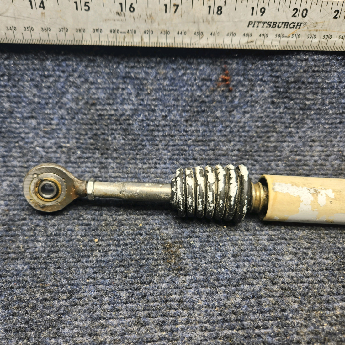 Used aircraft parts for sale, 35-825160-602 Beechcraft F33A NOSE WHEEL STEERING LINK ASSEMBLY- MINUS ONE ROD END
