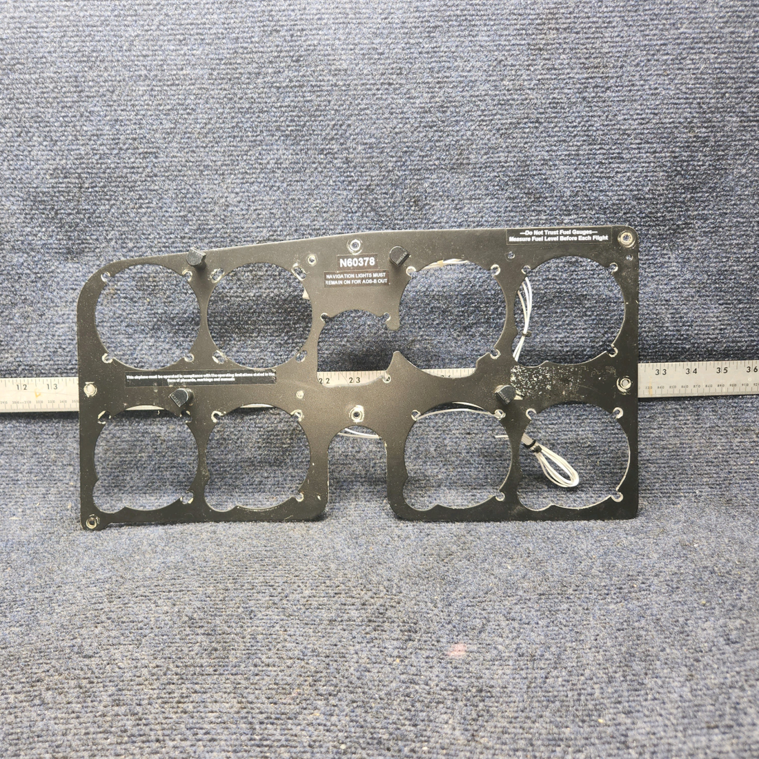 Used aircraft parts for sale, 0413459-1 Cessna C-150J Shock-Mounted Instrument Panel with Lights