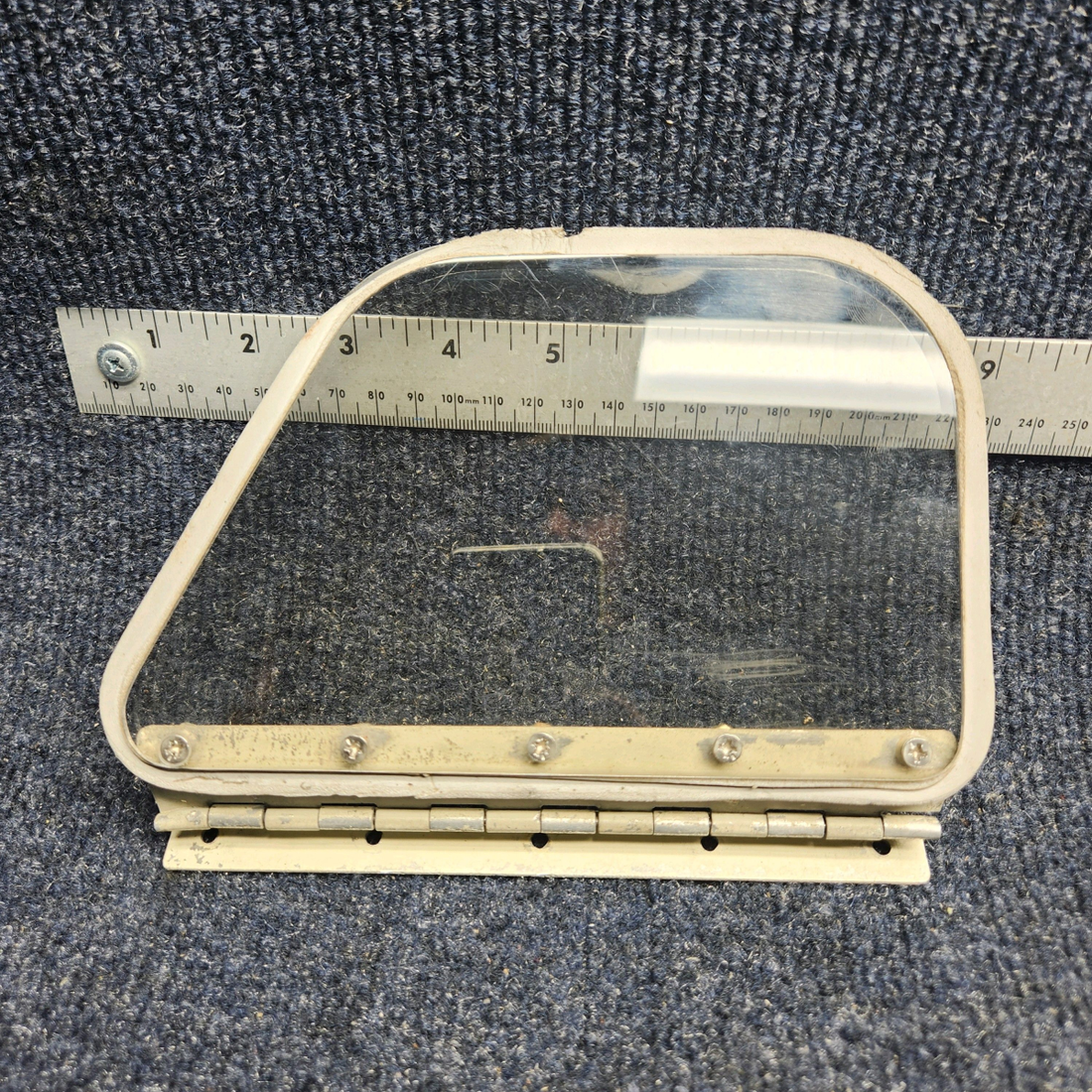 Used aircraft parts for sale, 65896-000 Piper PA32RT-300 STORM WINDOW ASSEMBLY WITH HINGE