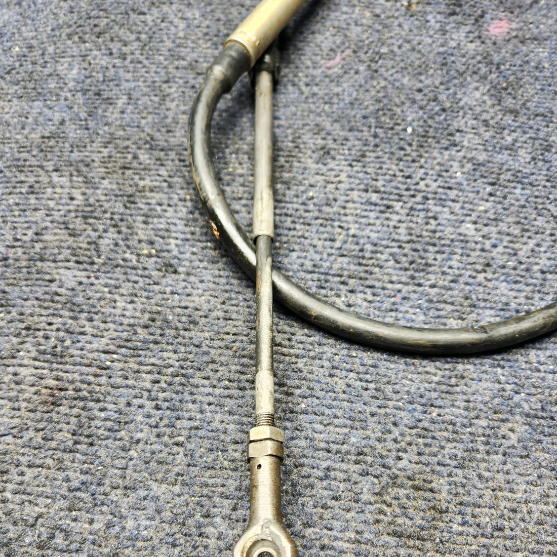 Used aircraft parts for sale, 36-380061-3 Beechcraft F33A VERNIER PROPELLER CONTROL CABLE ASSY (L: 75.25”)