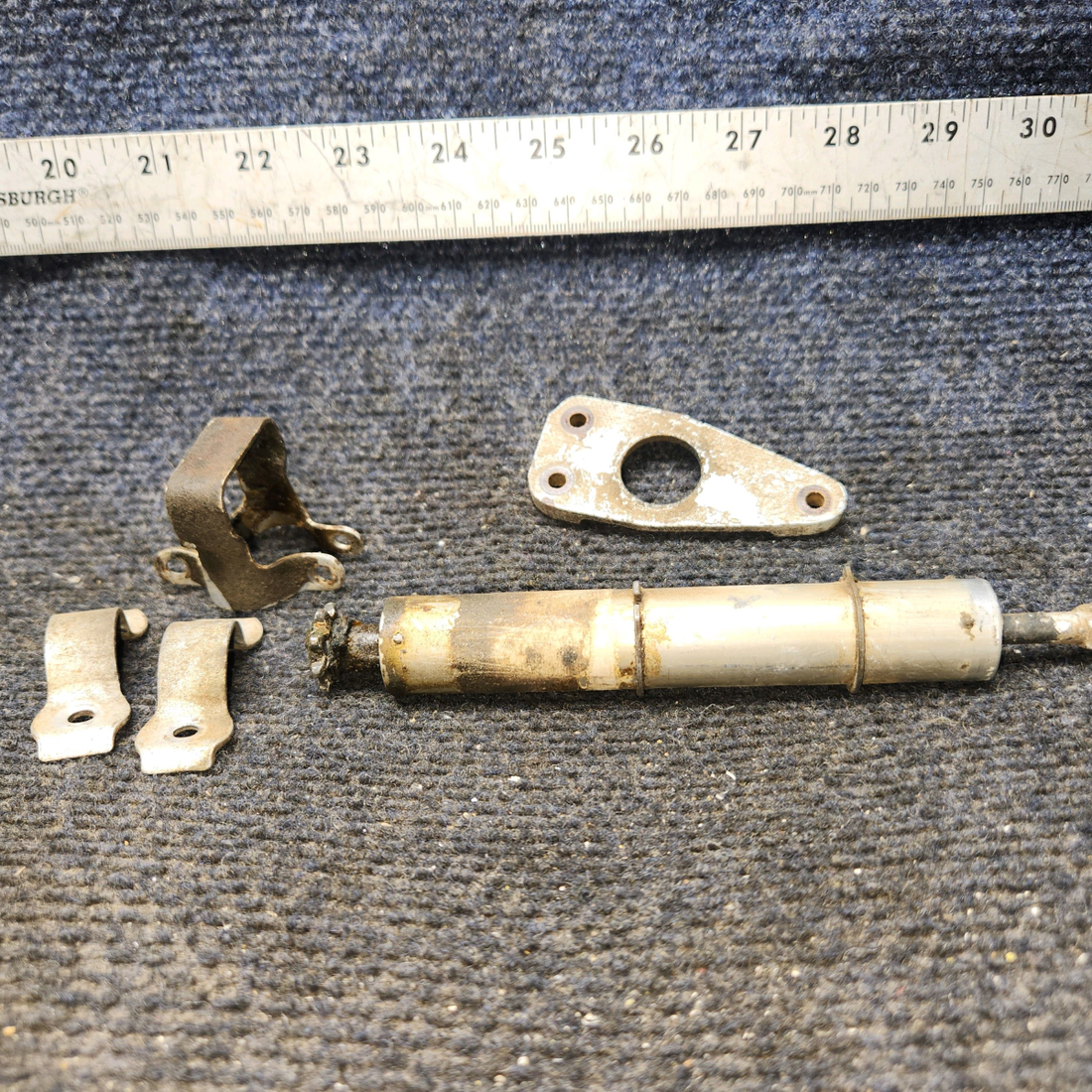 Used aircraft parts for sale, 0310293-2 Cessna 182G Elevator Trim Tab Actuator with Guard & Clamps