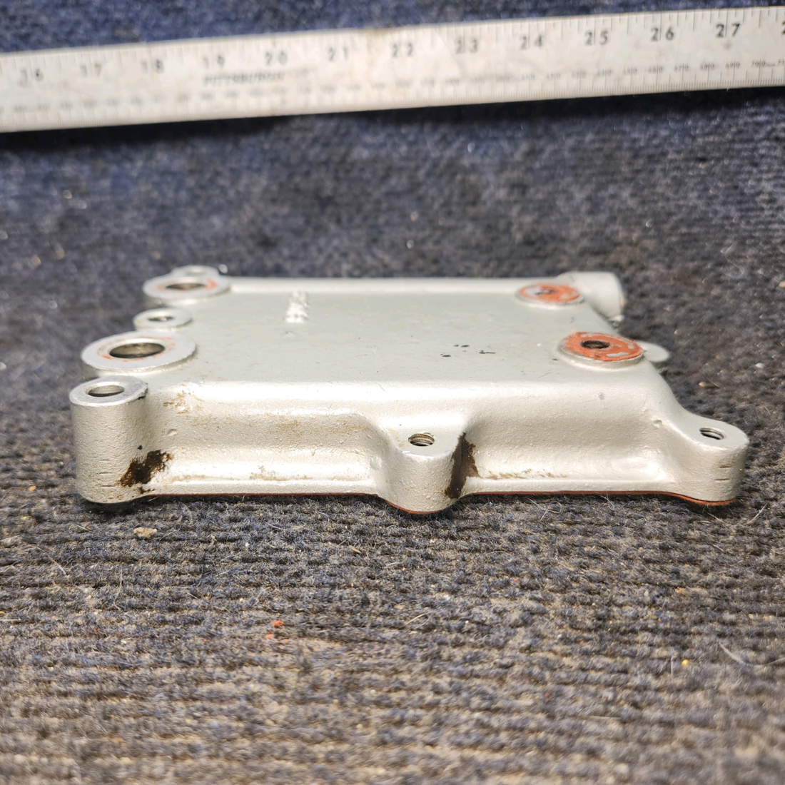 Used aircraft parts for sale, 625016 Continental O-470 Cessna 182G Oil Cooler Adapter Plate