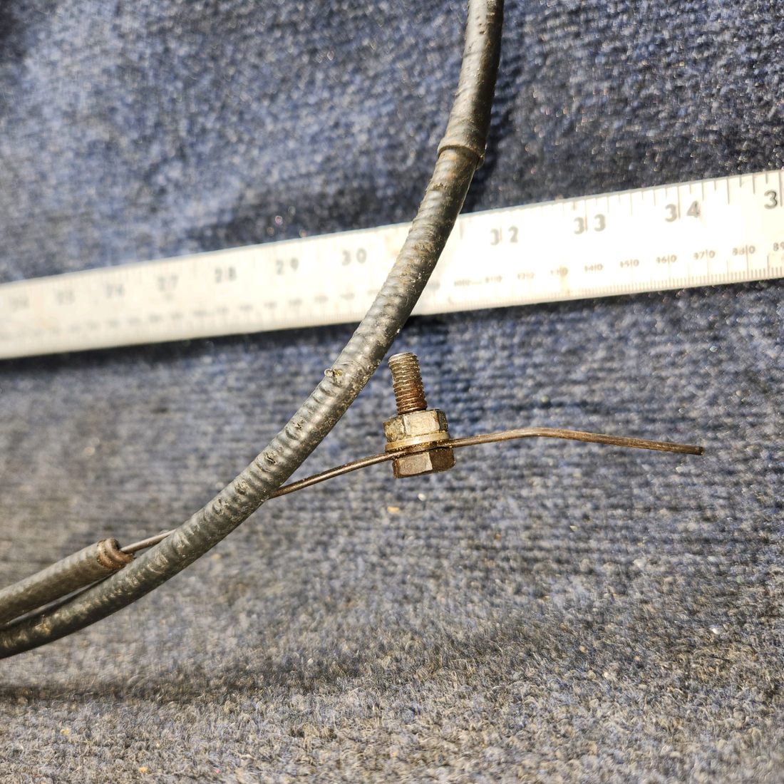 Used aircraft parts for sale, 35-550523 BEECHCRAFT F35 Cabin Heat/Defrost Control Cable Assy – 39" Length