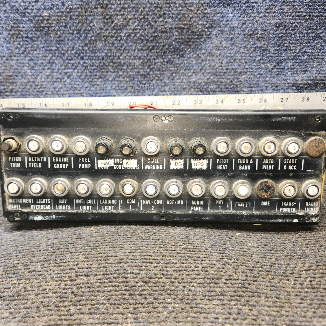 Used aircraft parts for sale, 35209-000 piper PA-28-181 Circuit Breaker Panel