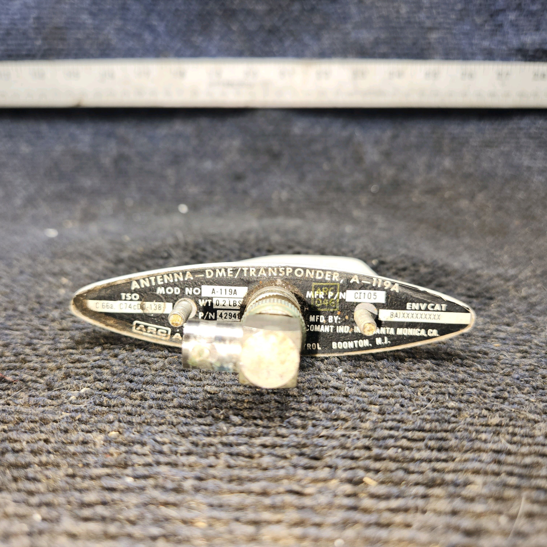 Used aircraft parts for sale, CI‑105 ARC cessna 172N DME / Transponder Antenna