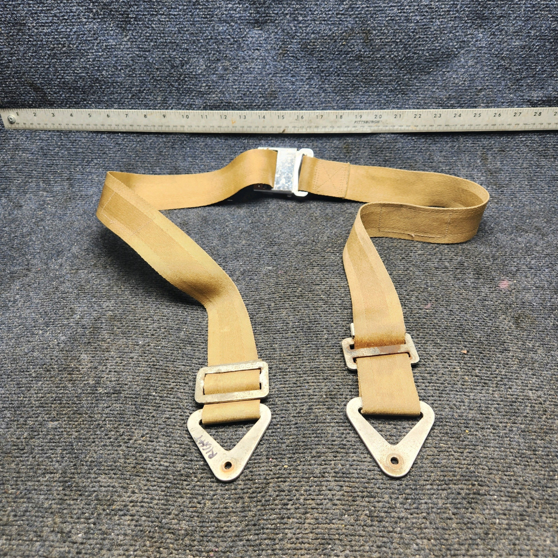 Used aircraft parts for sale, BE2006-1 Beechcraft A23A Musketeer Custom III SEAT BELT ASSEMBLY (BEIGE)