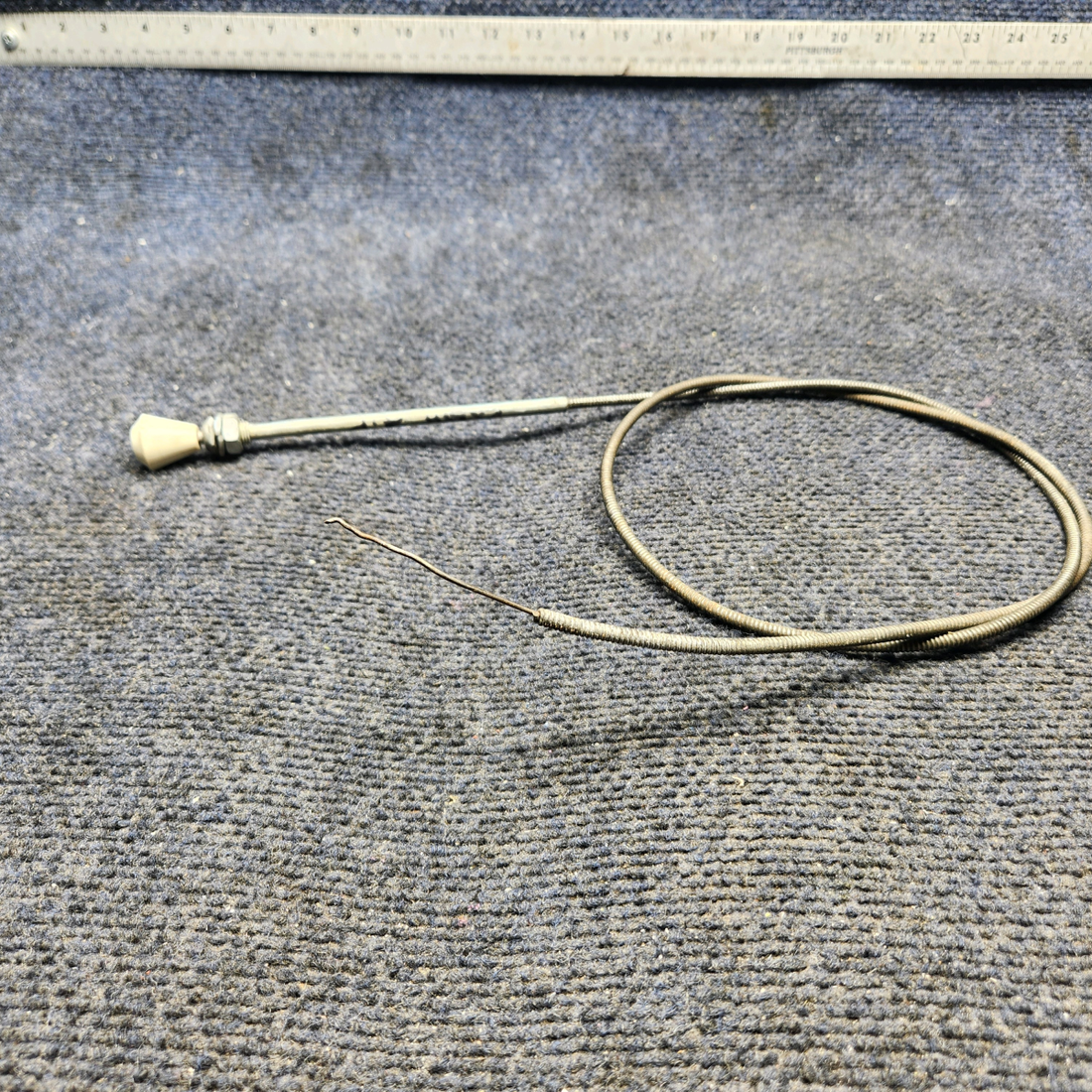 Used aircraft parts for sale, 169-380005-1 Beechcraft A23A Musketeer Custom III CABIN AIR CONTROL CABLE (LENGTH: 45-1/2”)